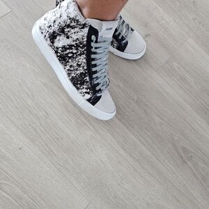 P448 High-Top Sneakers in Black and Gray